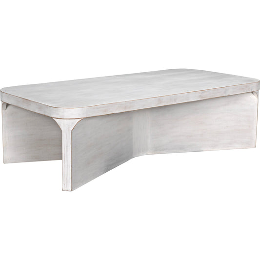 Nova Coffee Table by Noir in white wash. Made from mahogany in a modern style.
