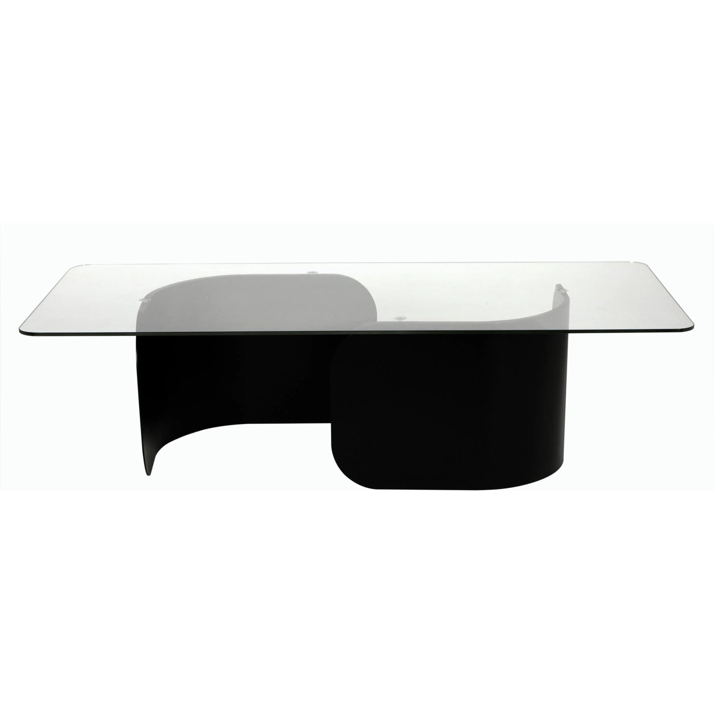 003 SI-2189493 | Additional Silo | Varicka Coffee Table by Noir in matte black. Made from industrial steel and glass in a modern style.
