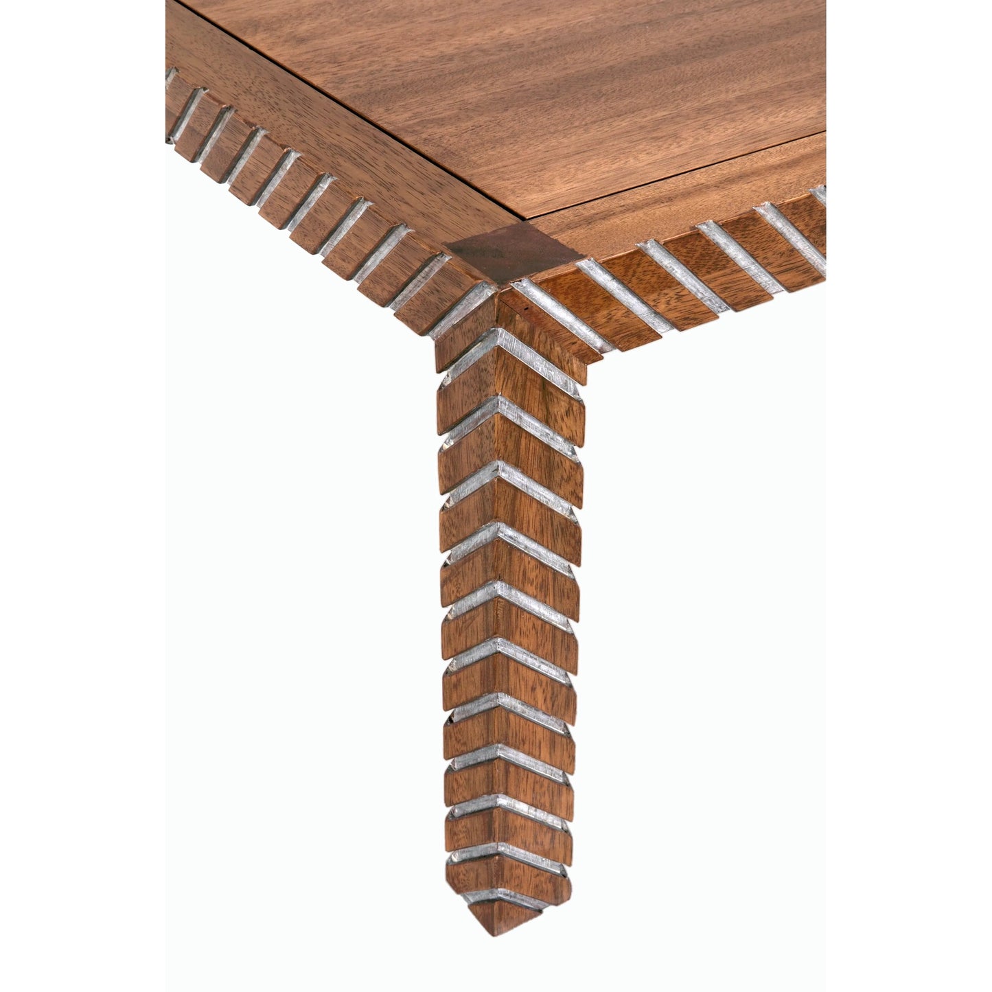005 SI-2189483 | Closeup | Ryder Coffee Table by Noir in dark walnut. Made from walnut and veneer in a modern style.