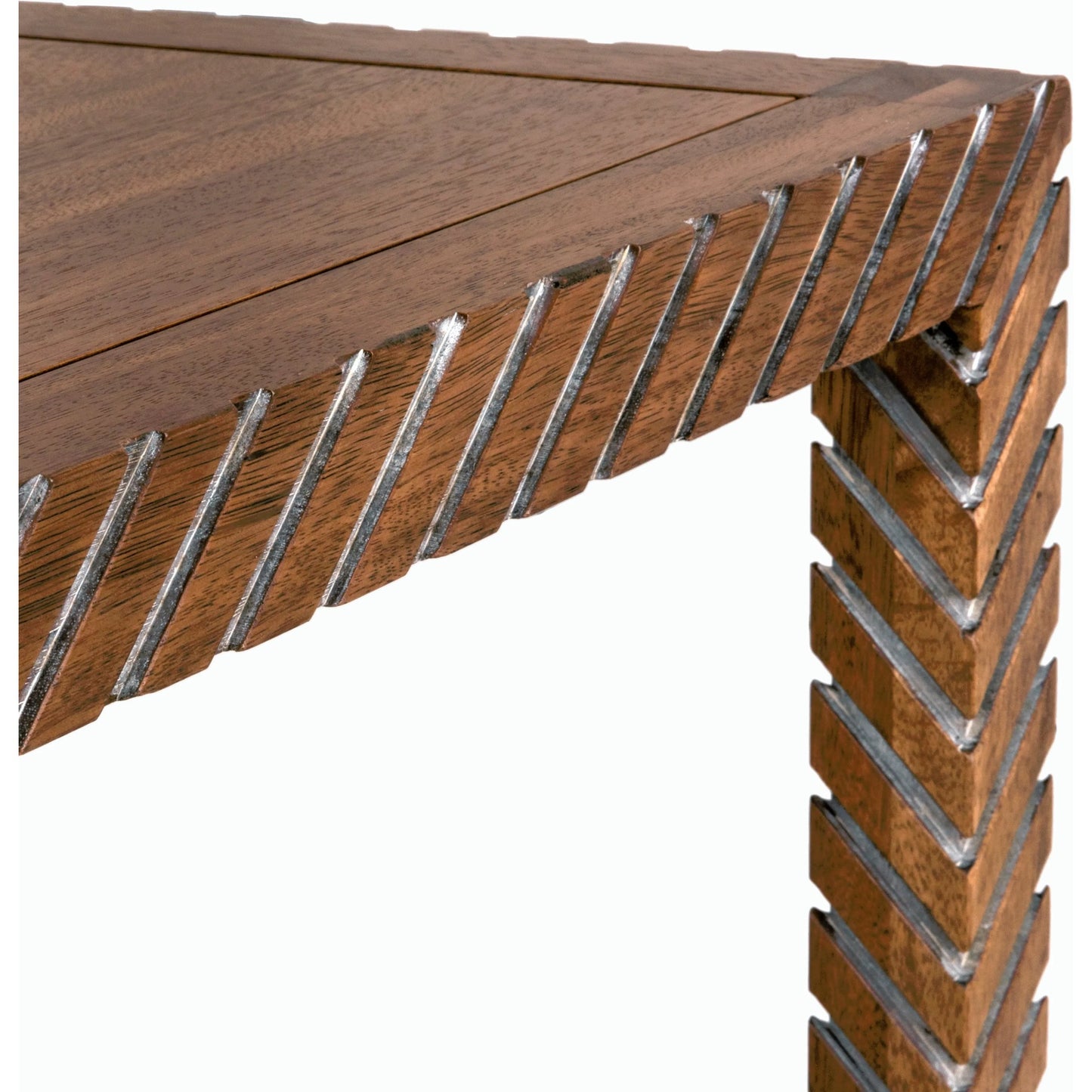 006 SI-2189483 | Closeup | Ryder Coffee Table by Noir in dark walnut. Made from walnut and veneer in a modern style.