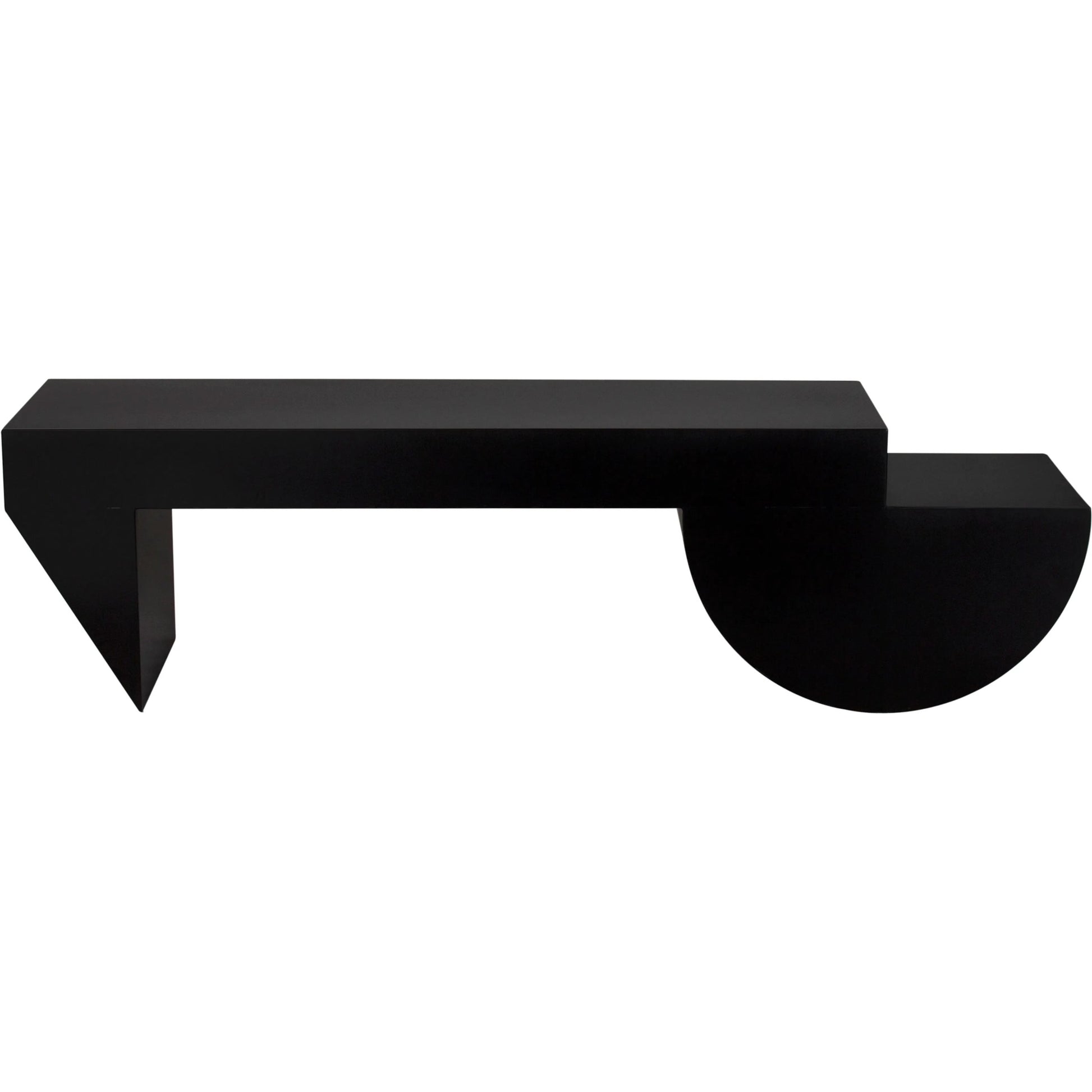 Leeroy Coffee Table / Bench by Noir in matte black. Made from industrial steel in a modern style.