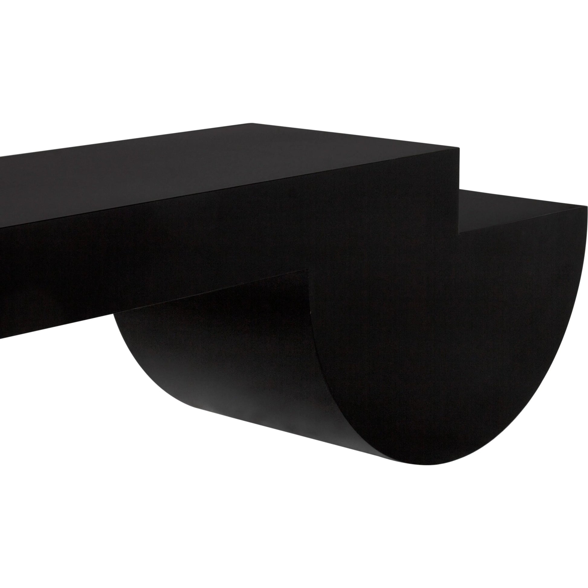 Leeroy Coffee Table / Bench by Noir in matte black. Made from industrial steel in a modern style.