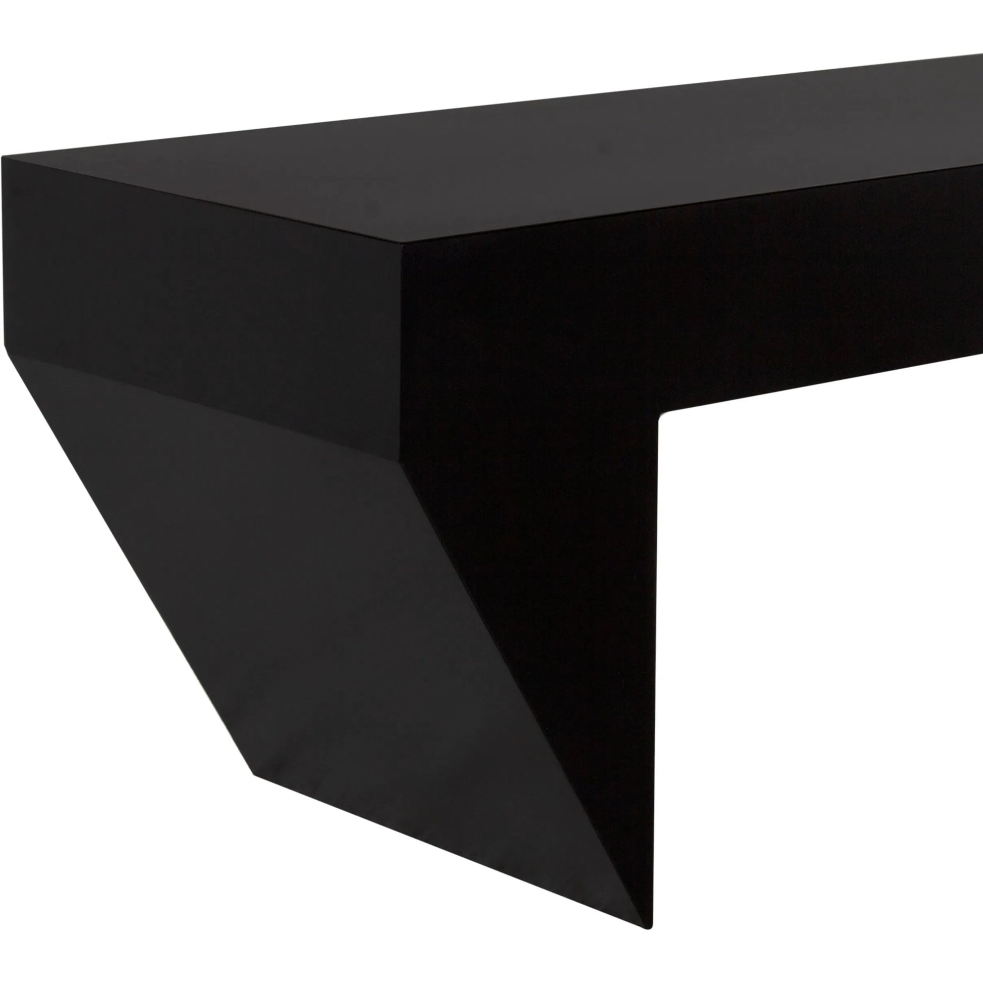 Leeroy Coffee Table / Bench by Noir in matte black. Made from industrial steel in a modern style.