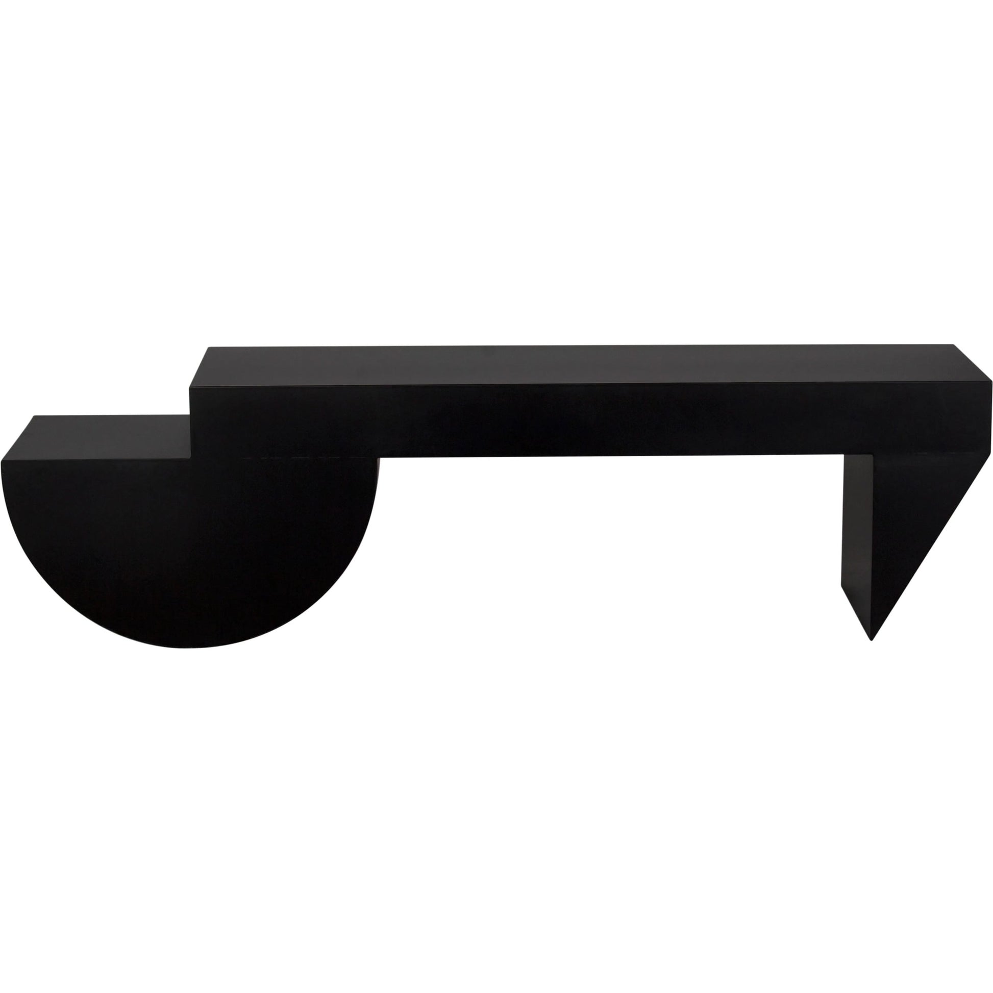 Leeroy Coffee Table / Bench by Noir in matte black. Made from industrial steel in a modern style.