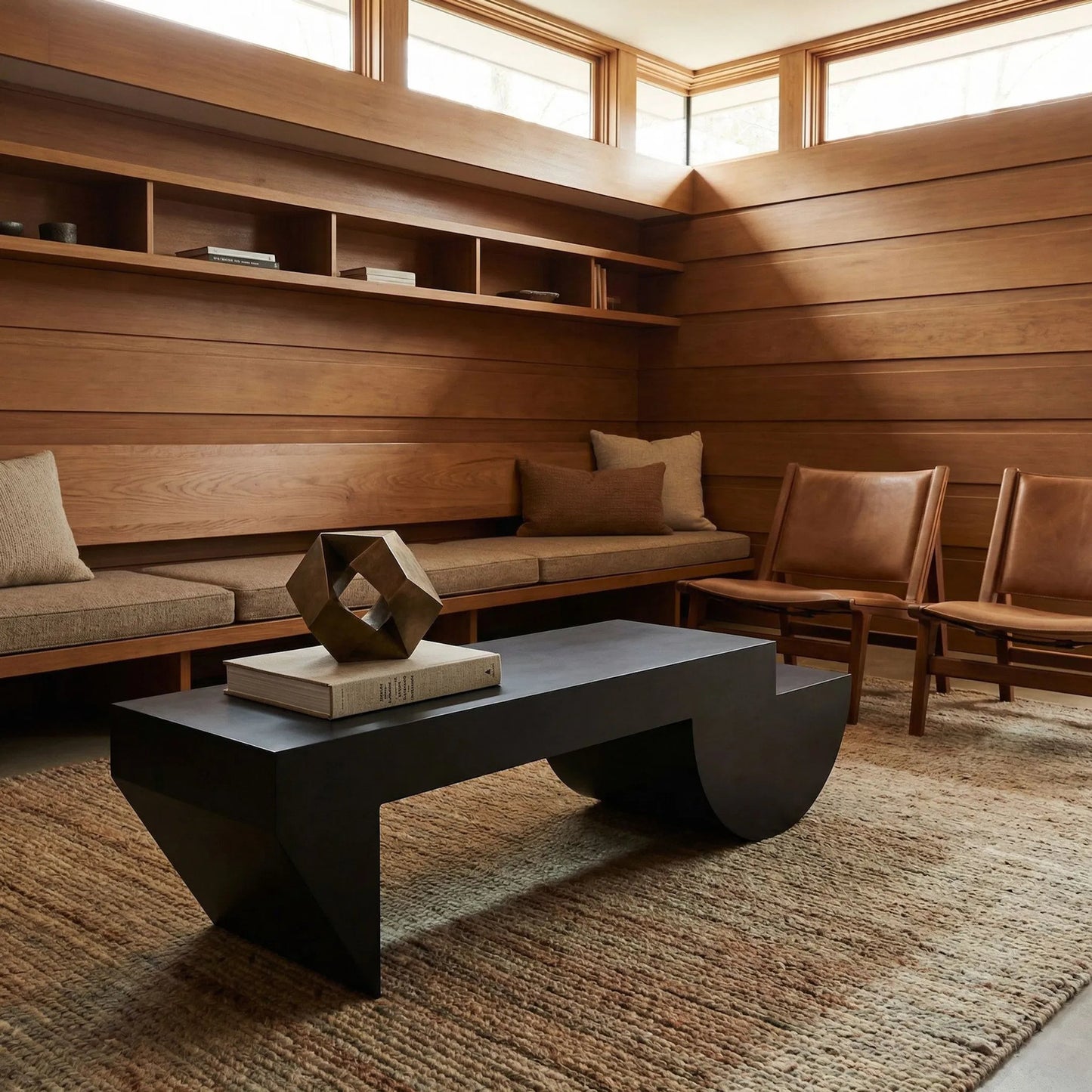 005 SI-2238965 | Lifestyle | Leeroy Coffee Table / Bench by Noir in matte black. Made from industrial steel in a modern style.