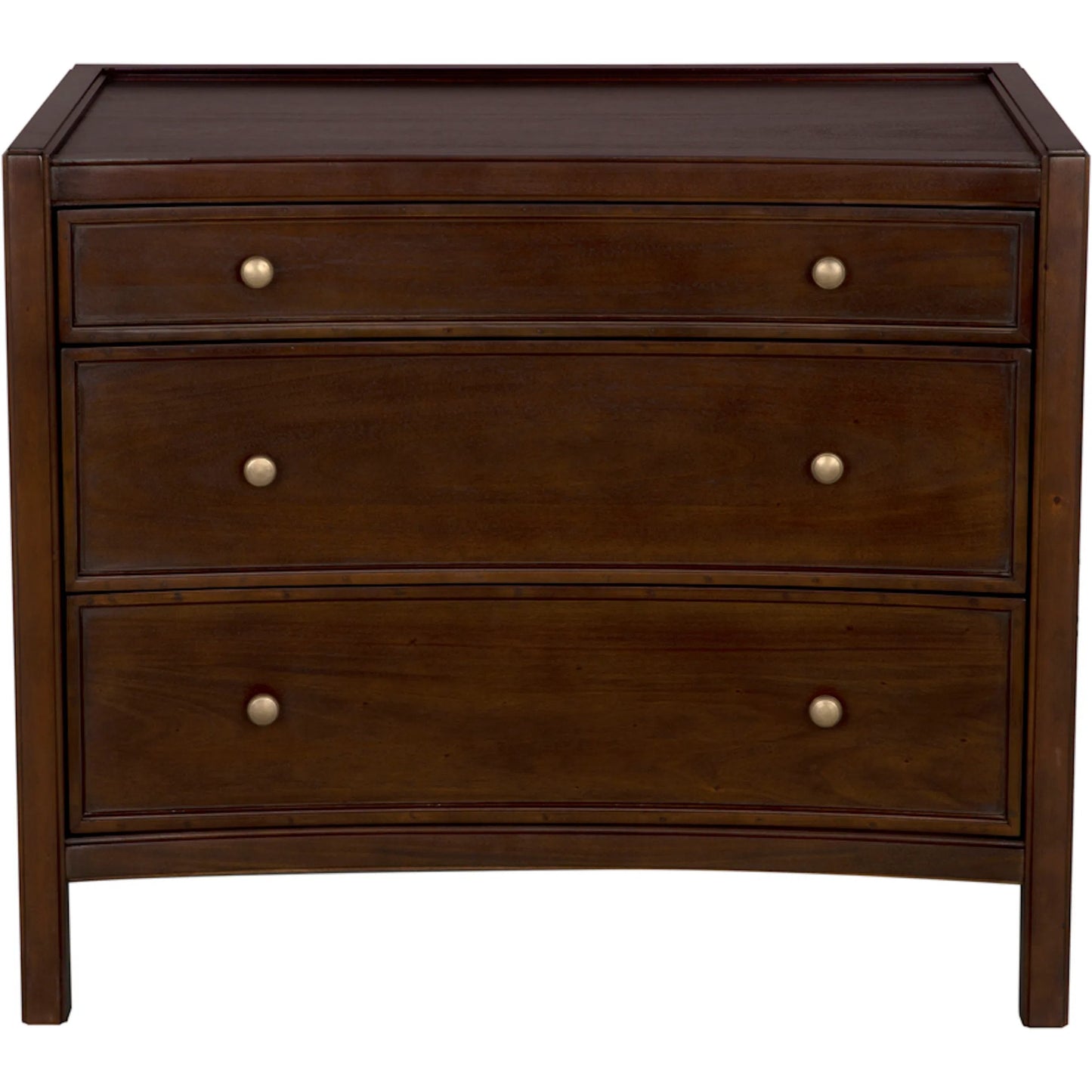 002 SI-2254139 | Unknown | Hampton Side Table Hand Rubbed Brown by Noir in hand rubbed brown. Made from mahogany, veneer, brass pulls in a unique style.