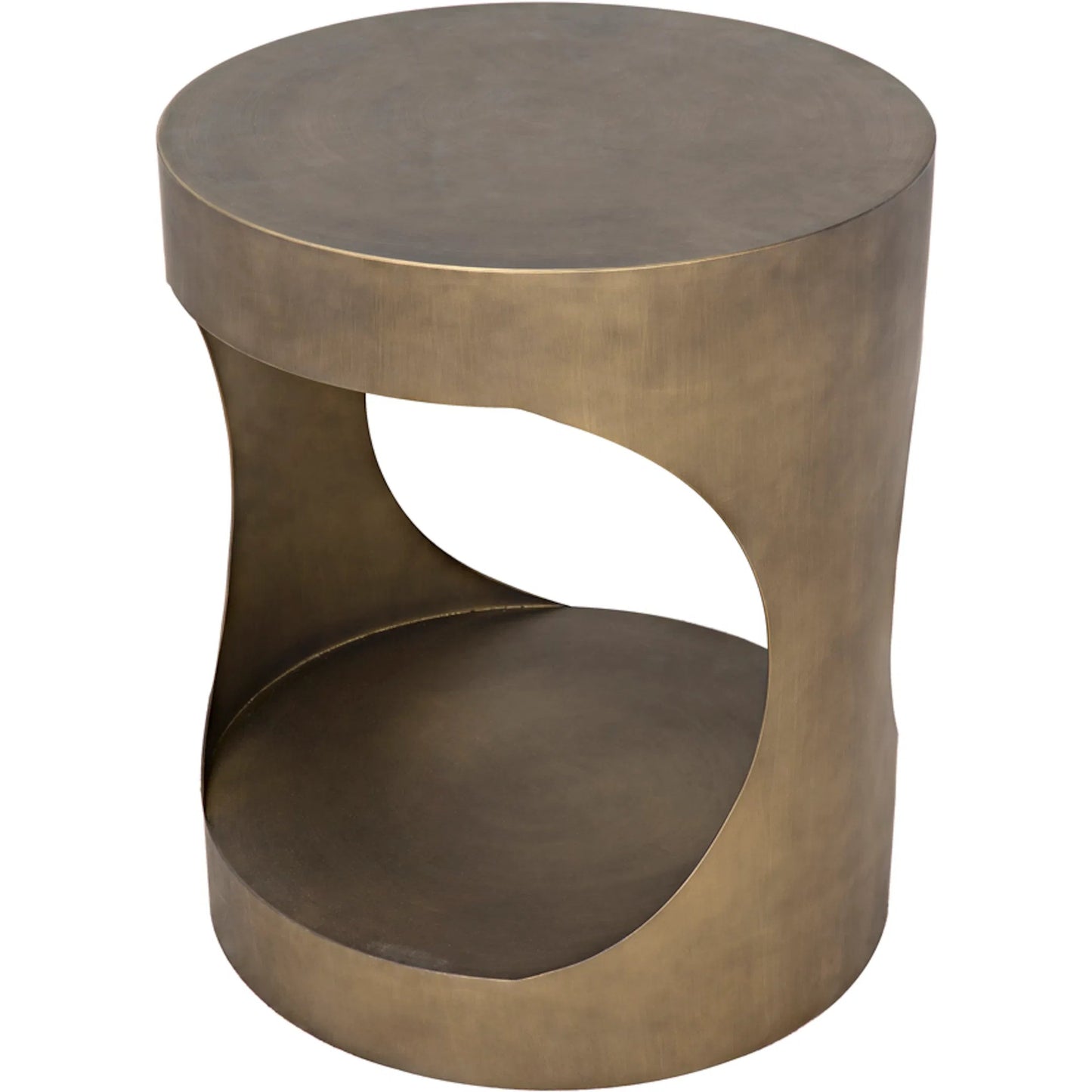 018 SI-1785652 | Additional Silo | Eclipse Round Side Table by Noir. Made from metal in a transitional style.