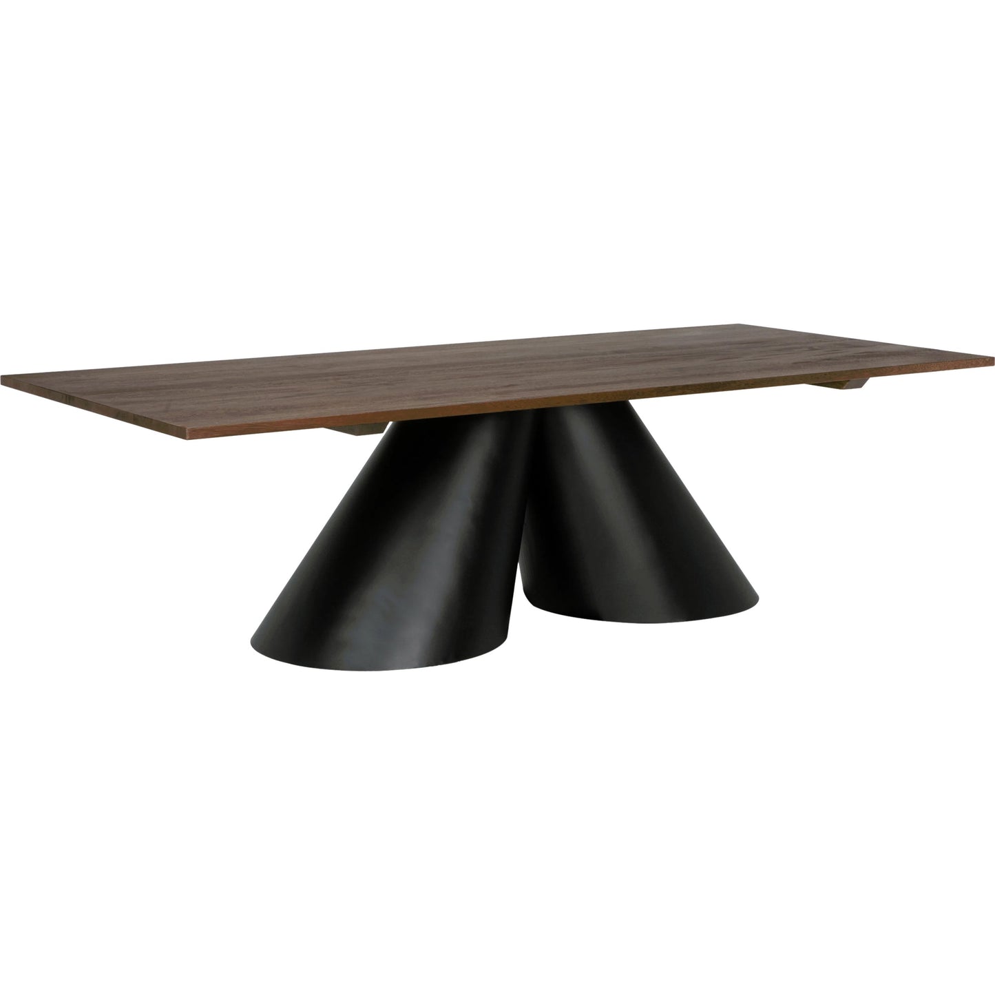 001 SI-2189460 | Primary Silo | Mason Table by Noir in dark walnut and matte black. Made from walnut, veneer and industrial steel in a modern style.