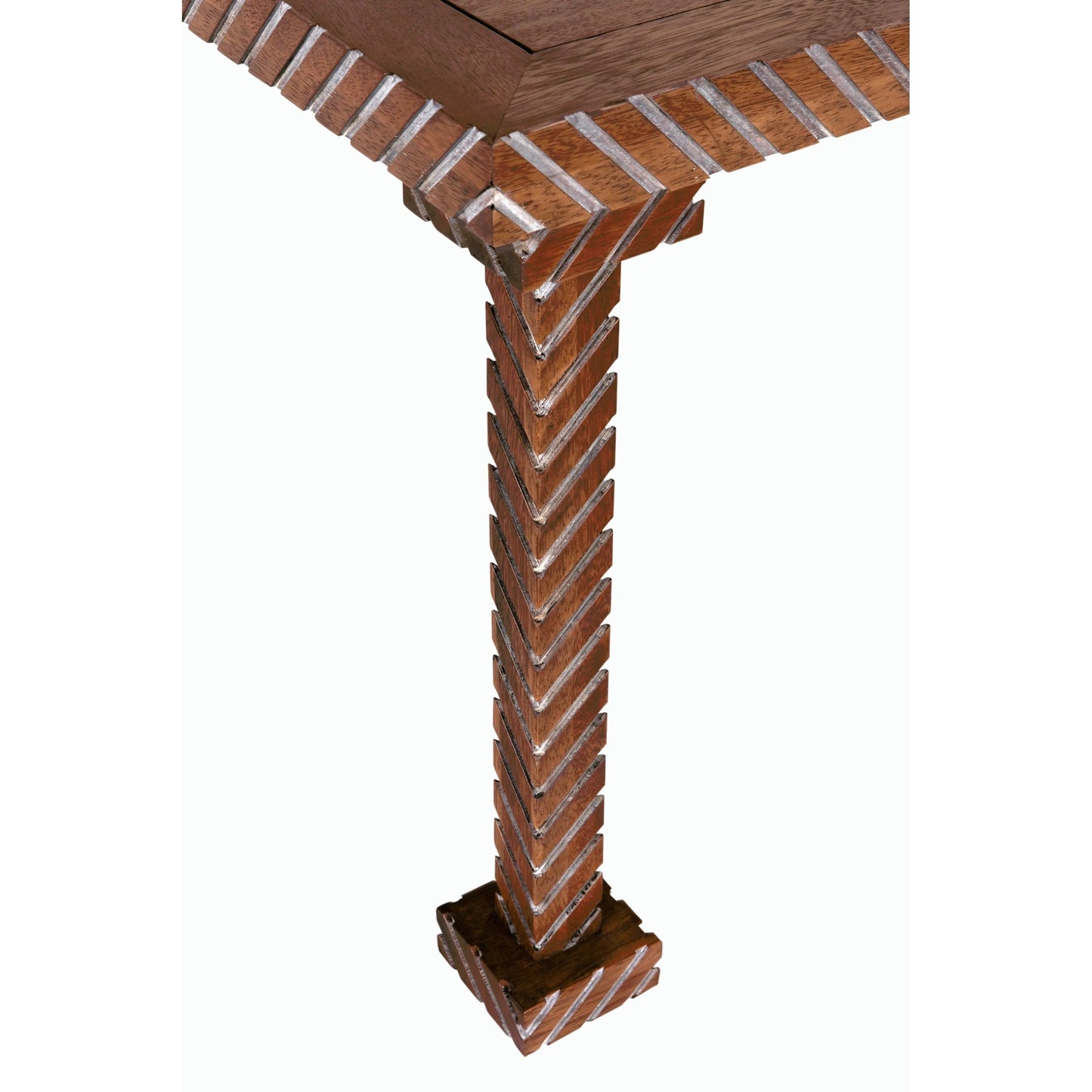 005 SI-2189485 | Closeup | Ryder Table by Noir in dark walnut. Made from walnut and veneer in a modern style.