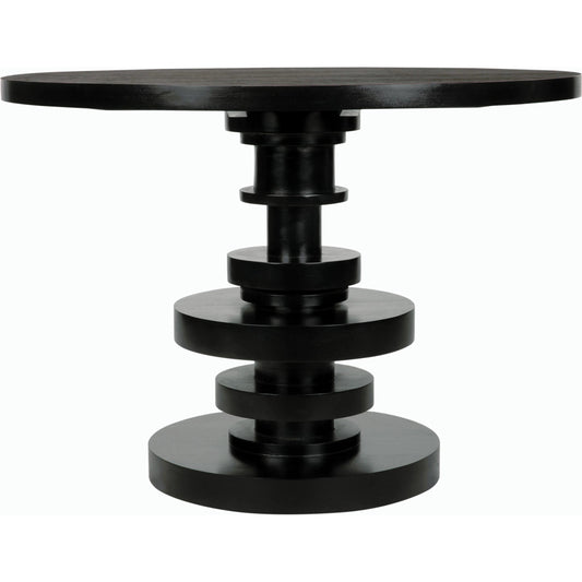 001 SR-783673 | Primary Silo | Corum Round Table by Noir in hand rubbed black. Made from mahogany in a modern style.