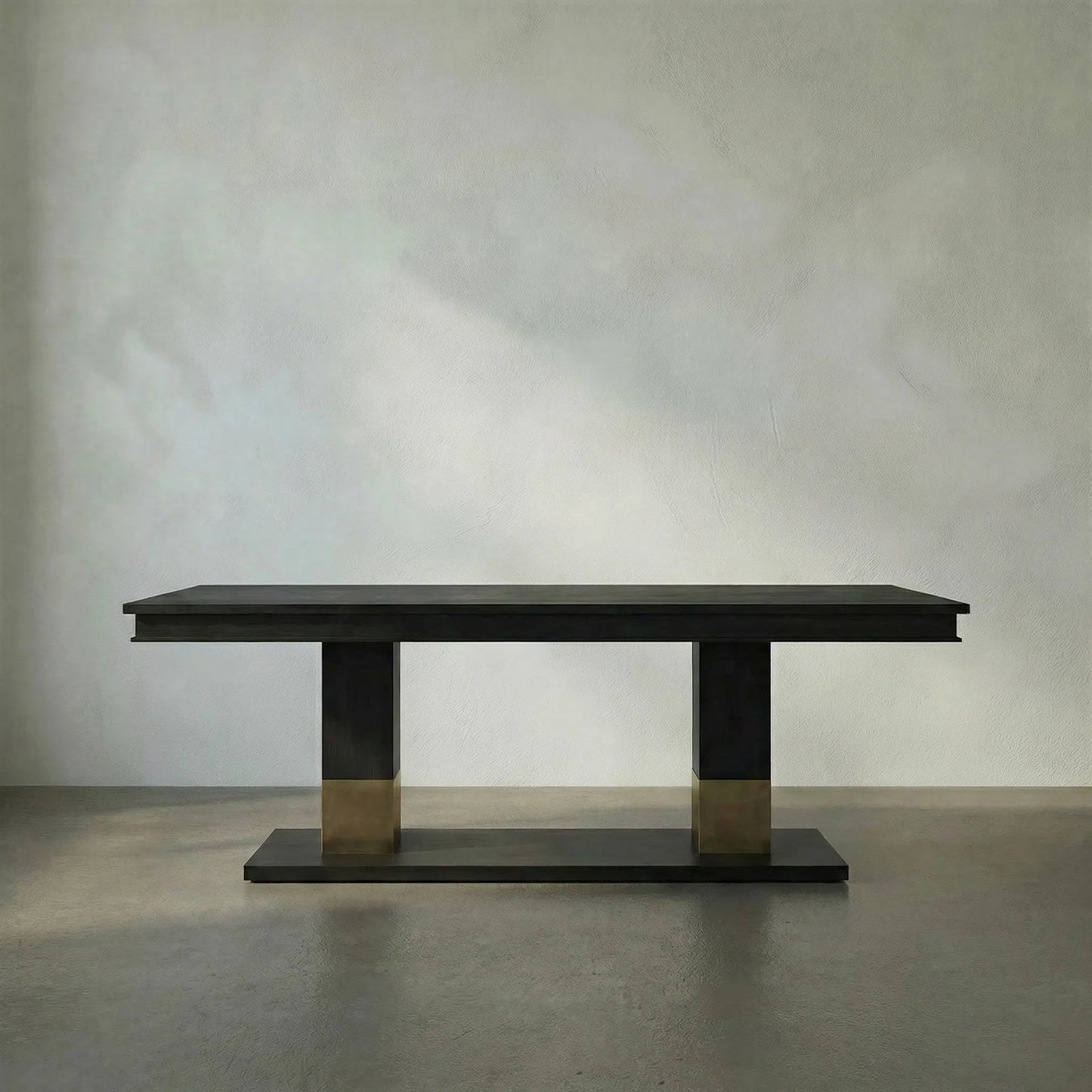 014 SR-834079 | Lifestyle | Ravenko Dining Table by Noir in hand rubbed black. Made from mahogany in a modern style.