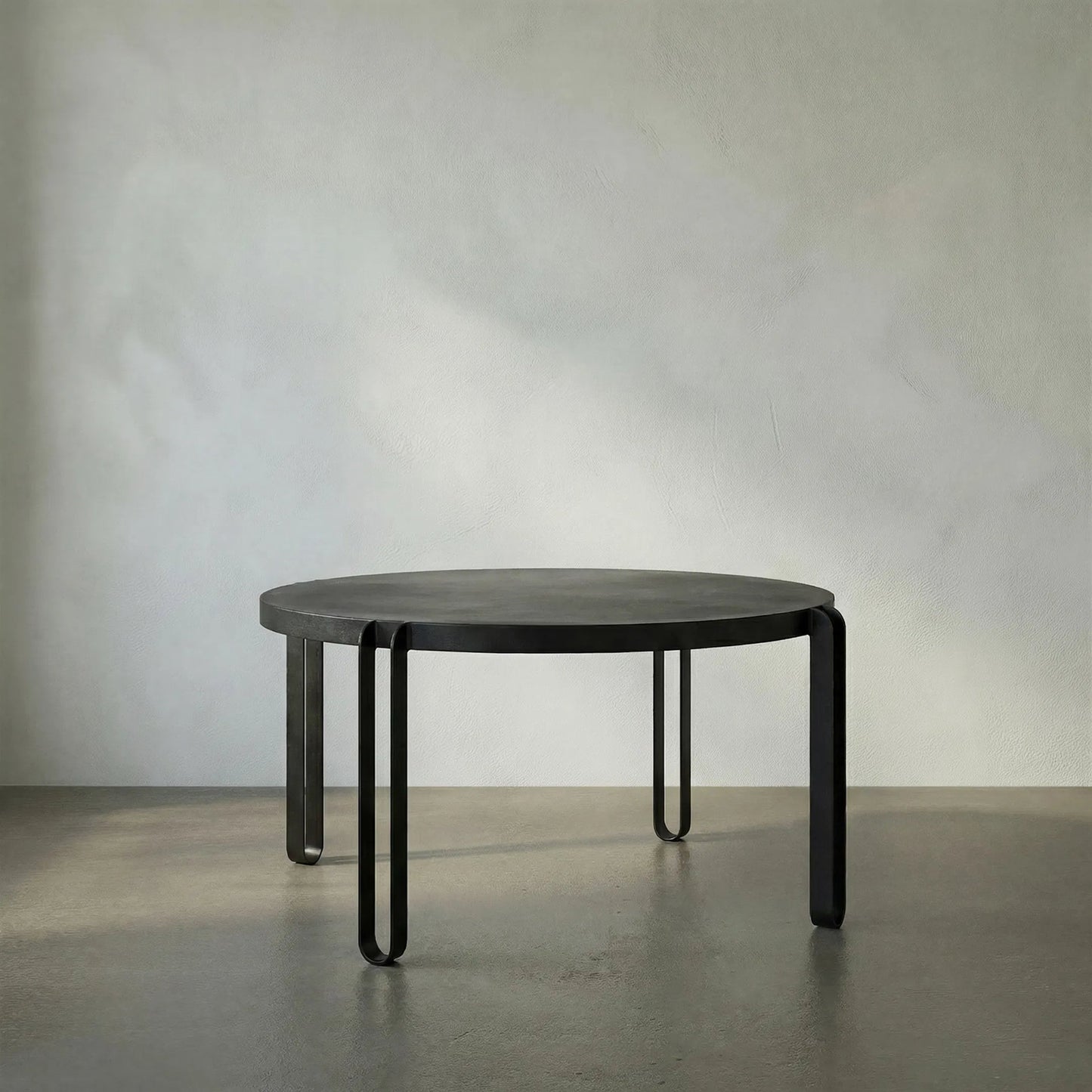 027 SI-1785669 | Lifestyle | Marcellus Dining Table by Noir in black metal. Made from industrial steel in a transitional style.