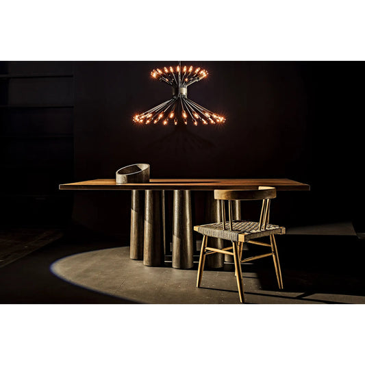Severity Table by Noir in dark walnut & ebony. Made from walnut in a modern style.