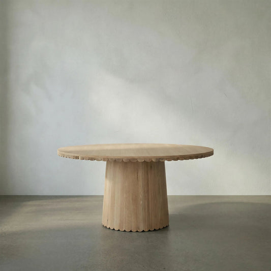 Lane Dining Table by Noir in clear flat. Made from white oak in a modern style.