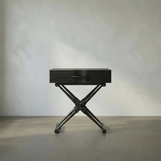 Zanta Side Table by Noir. Made from mahogany in a modern style.