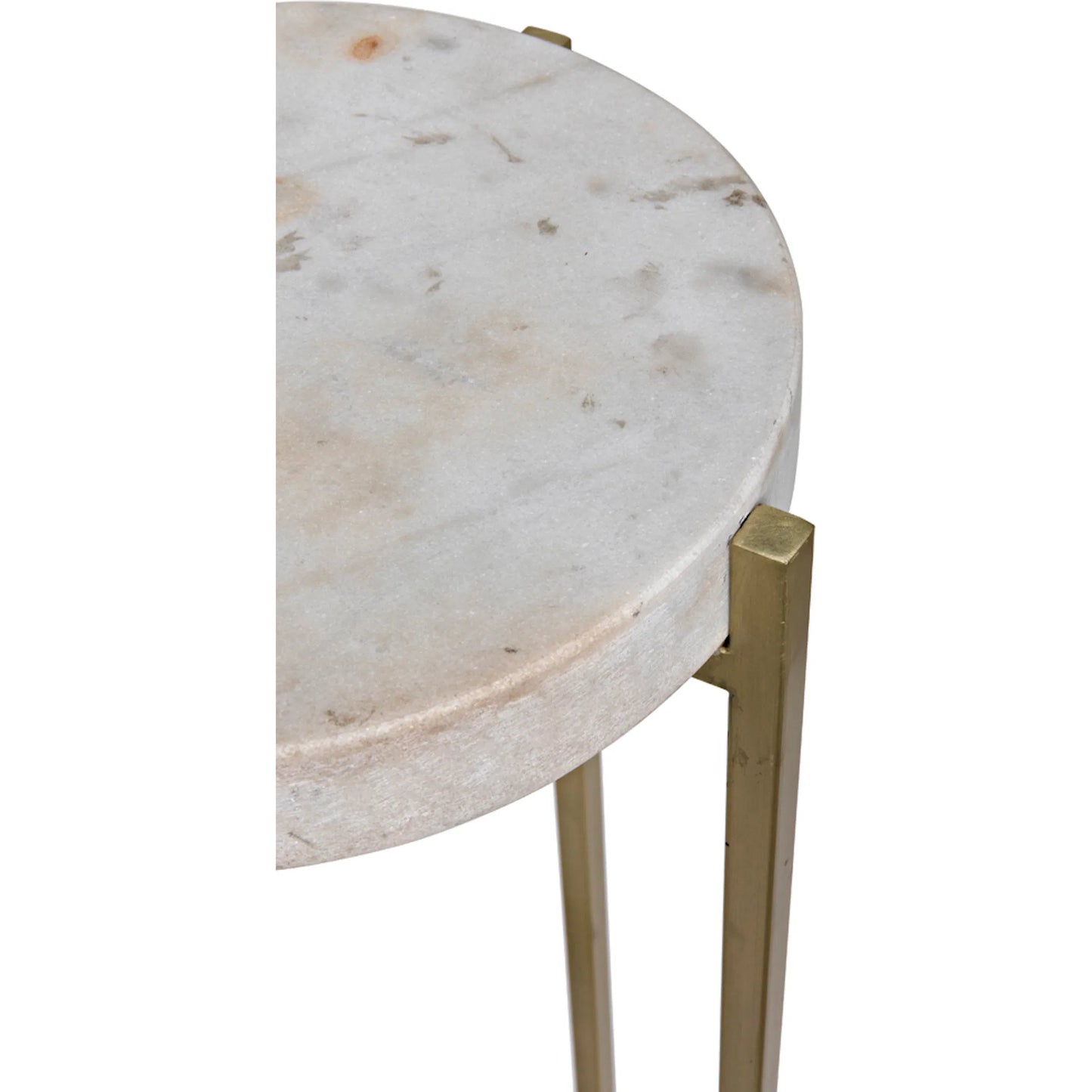 009 S-335477 | Unknown | Soho Side Table by Noir in antique brass. Made from metal, quartz in a transitional style.