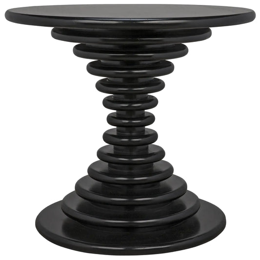 Scheiben Side Table by Noir in hand rubbed black. Made from mahogany in a modern style.