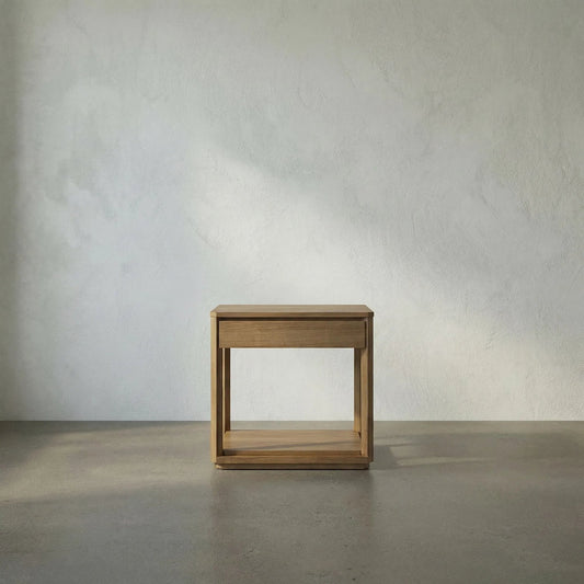 SL11 Side Table by Noir in gold teak. Made from teak in a modern style.