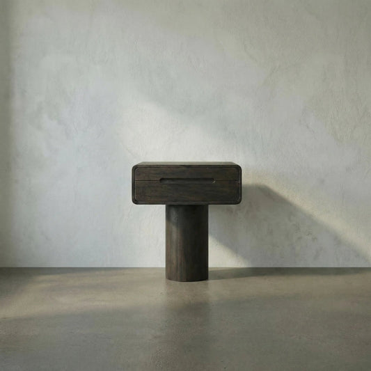 Langford Side Table by Noir. Made from walnut in a modern style.