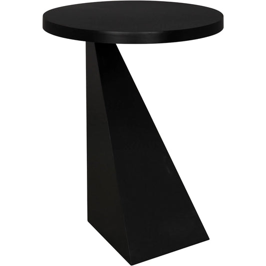Kano Side Table by Noir in matte black. Made from industrial steel in a modern style.