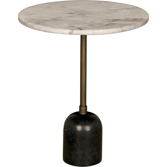 001 SI-2379026 | Primary Silo | Shantu Side Table with Stone Top by Noir in aged brass. Made from iron, bianco crown marble in a modern style.