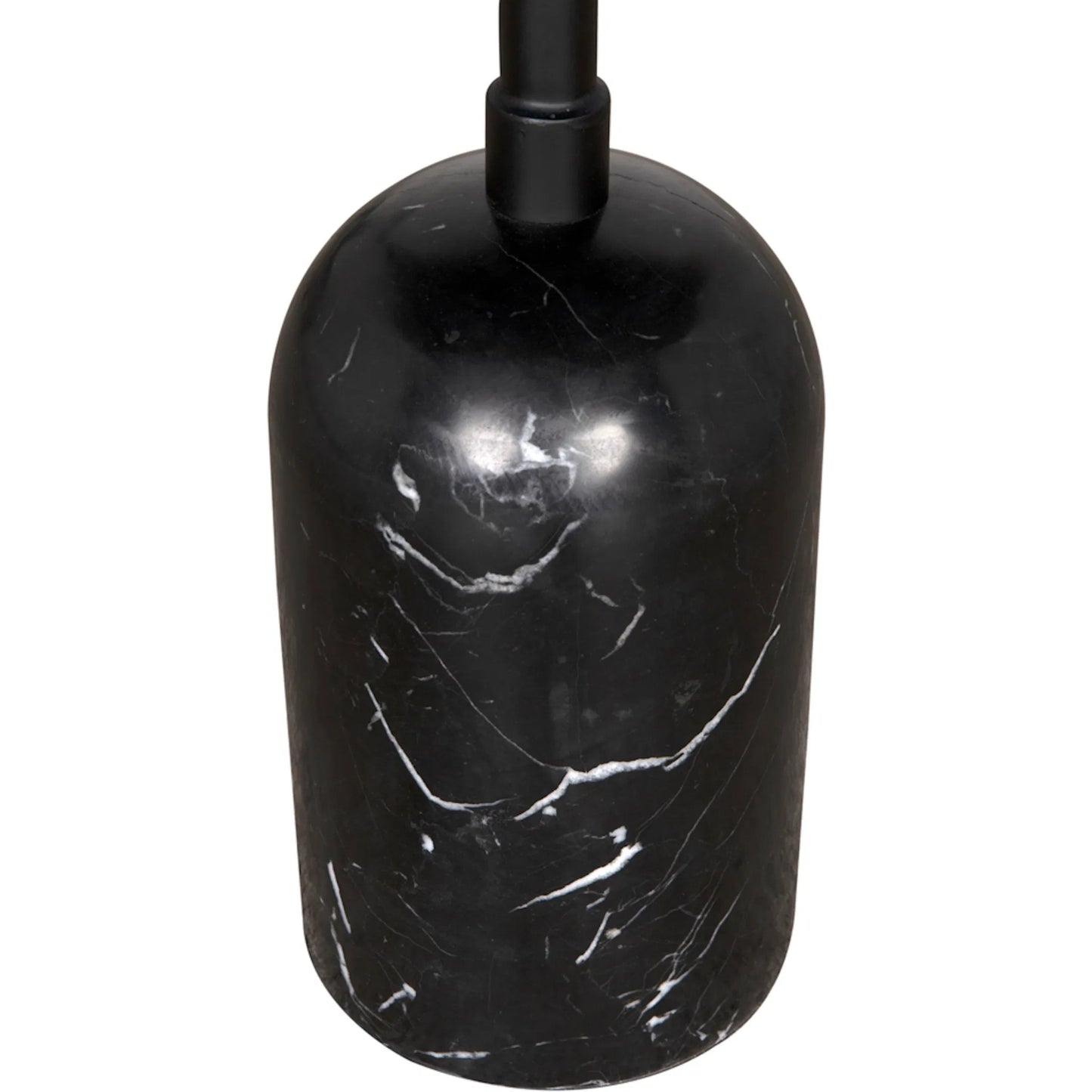 003 SI-2379025 | Closeup | Shantu Side Table with Metal Top by Noir in matte black. Made from iron, marble in a modern style.