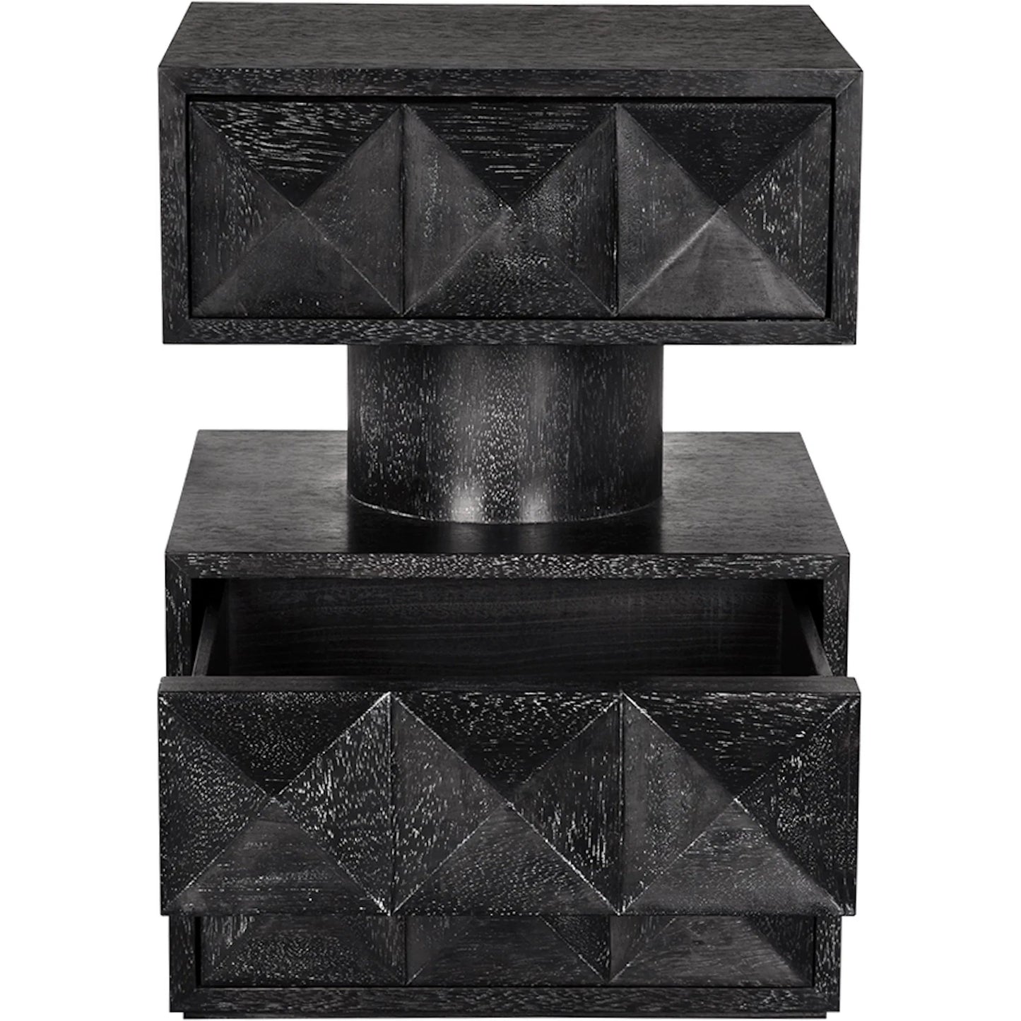 002 SI-2449052 | Closeup | Kingston Side Table by Noir in black walnut. Made from walnut, veneer in a unique style.
