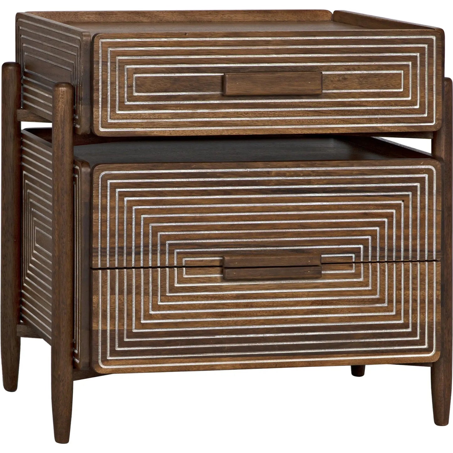 008 SI-1957013 | Additional Silo | Savino Side Table by Noir in dark walnut. Made from walnut in a modern style.