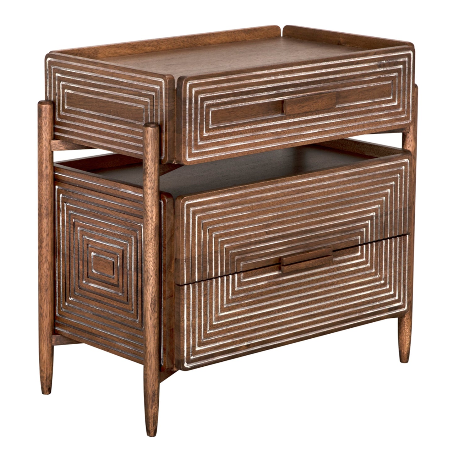 001 SI-1957013 | Primary Silo | Savino Side Table by Noir in dark walnut. Made from walnut in a modern style.