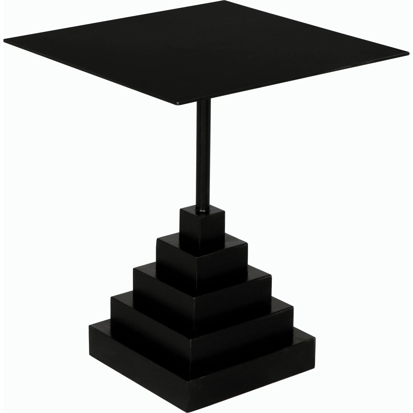002 SI-2189469 | Unknown | Nova Square Side Table by Noir in matte black. Made from industrial steel in a modern style.
