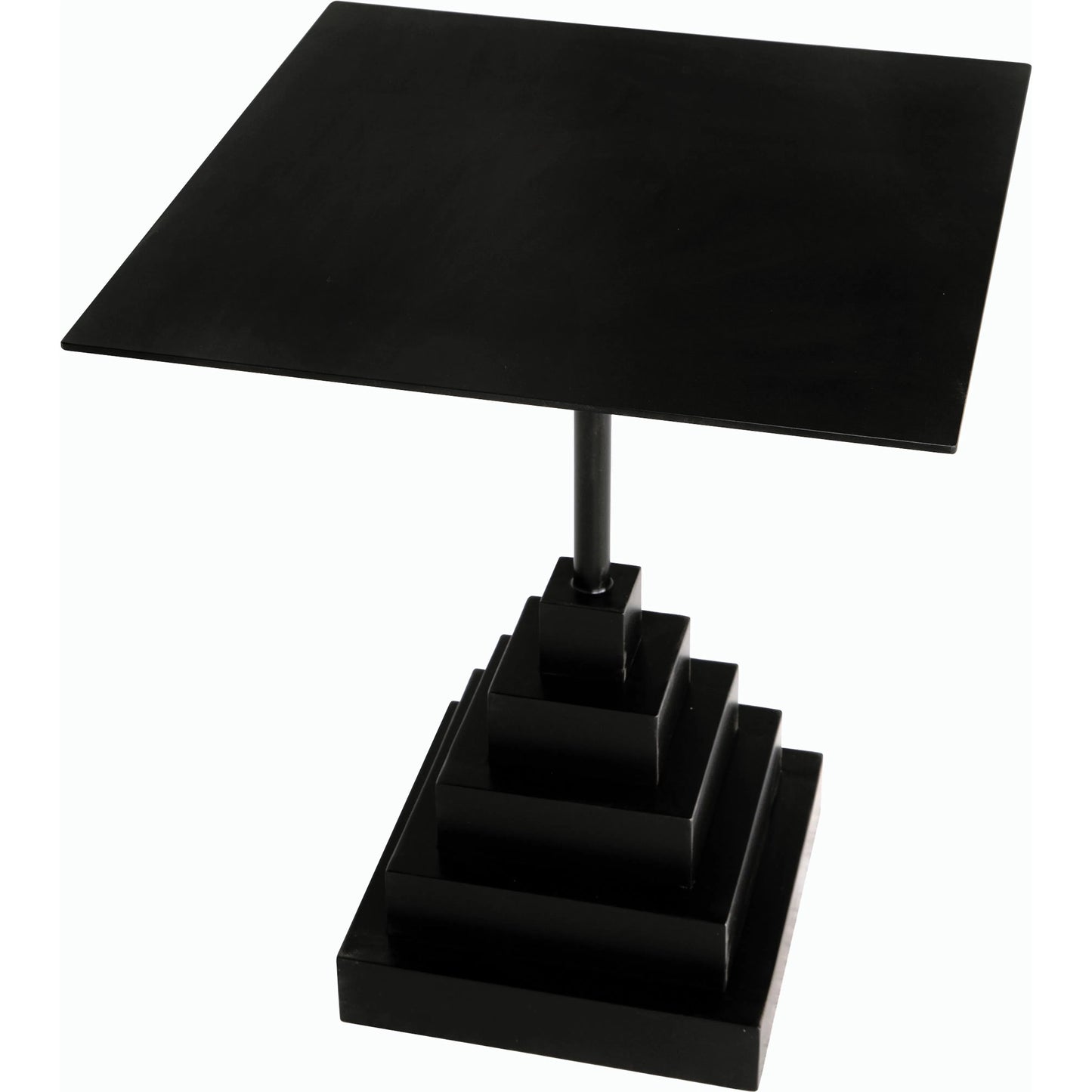 004 SI-2189469 | Unknown | Nova Square Side Table by Noir in matte black. Made from industrial steel in a modern style.