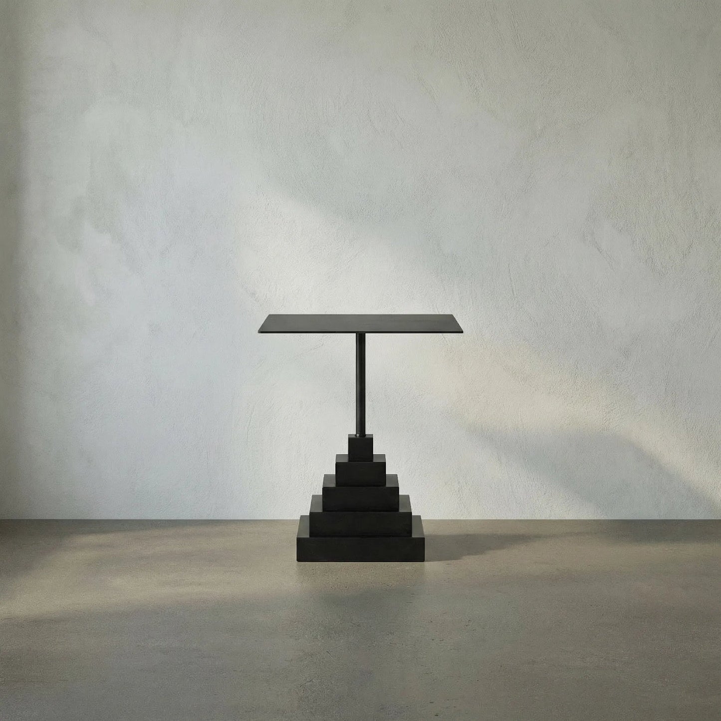 006 SI-2189469 | Lifestyle | Nova Square Side Table by Noir in matte black. Made from industrial steel in a modern style.