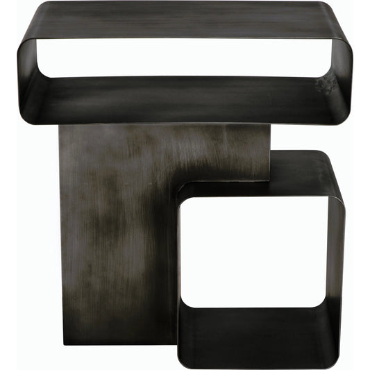 Danville Side Table by Noir. Made from industrial steel in a modern style.