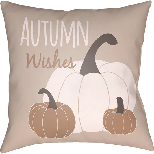 Gratitude Pillow - 25818 by Livabliss in off-white, slate grey taupe, khaki, ash, sage, camel. Made from front: 100% polyester, back: 100% polyester, fill: polyester, polyfill in a modern style.