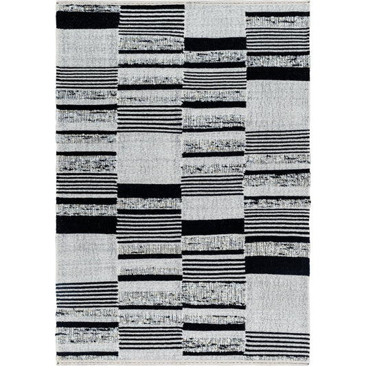 001 SI-2131757,SI-2131758,SI-2131759,SI-2131760 | Primary Silo | Goteborg GTG-2303 Rug by Surya in ivory, black. Made from face: 80% wool, 20% cotton, warp: 20% cotton in a unique style.