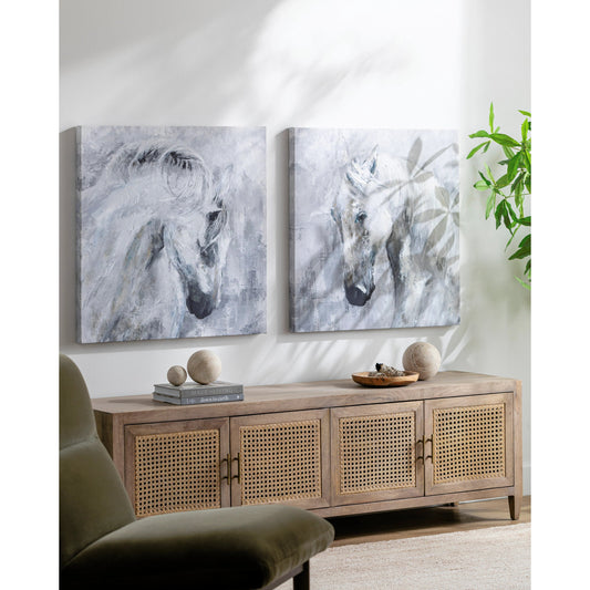 Assateague Wall Art - 528612 (Set of 2) by Surya in gray and hand painted. Made from main: canvas, frame: polystyrene in a modern style.