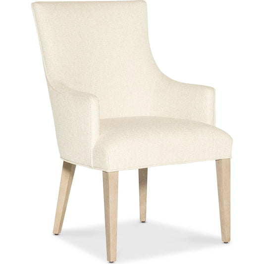 Westwood Upholstered Arm Chair by Hooker Furniture in tillson cloud and polished limestone. Made from wood, fabric in a transitional style.