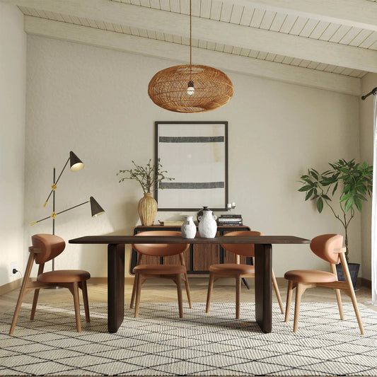 Galaxy Dining Table by LH Imports in brown. Made from mango in a unique style.