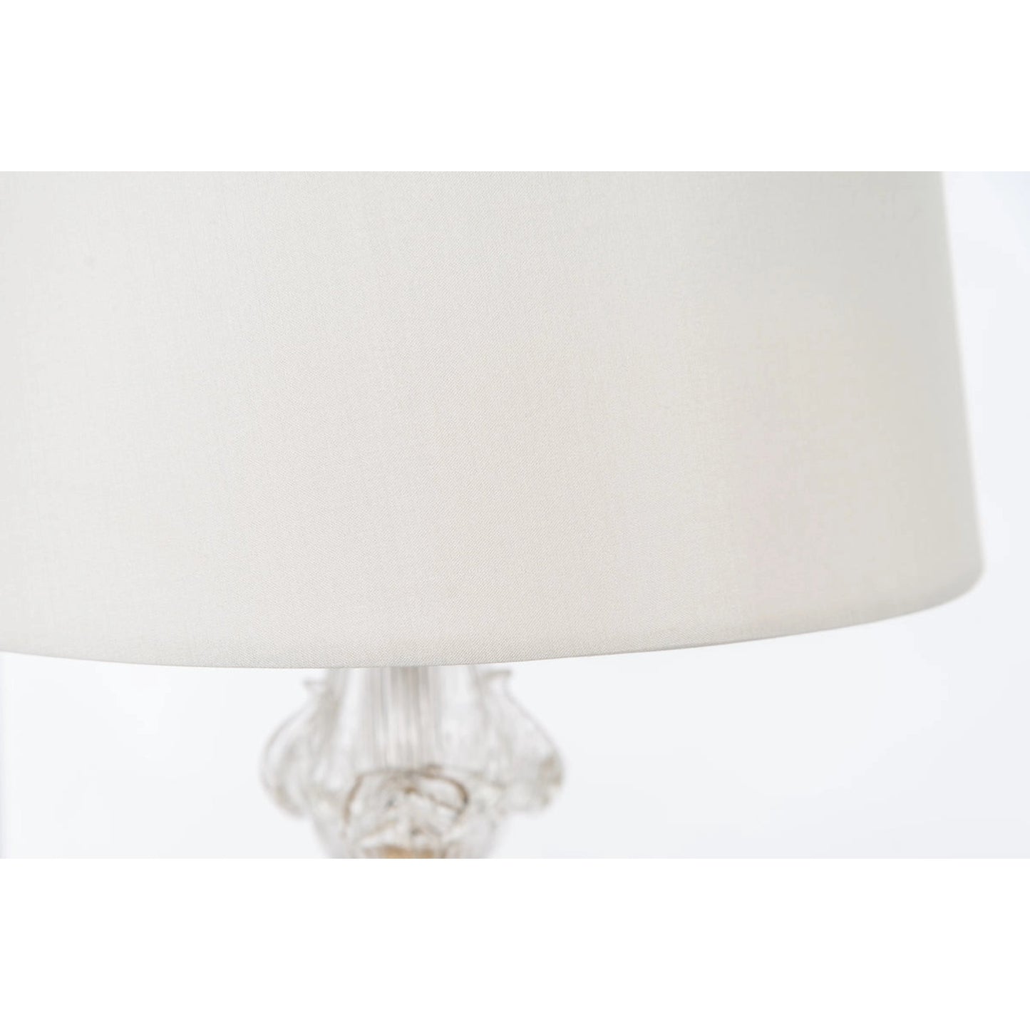 003 SI-1771116 | Closeup | Crystal Flower Lamp by Bradburn Home in clear, antique gold. Made from glass, crystal in a modern style.