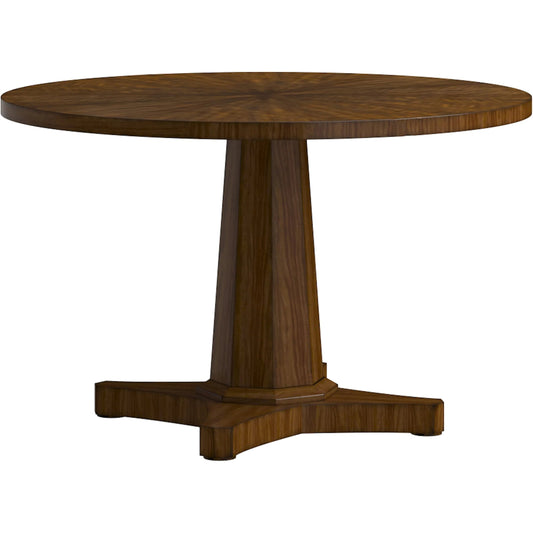 001 SI-2447933 | Primary Silo | Eave Round Dining Table by A.R.T. Furniture in brown and hazelnut. Made from poplar, parawood solids, walnut veneer in a traditional style.