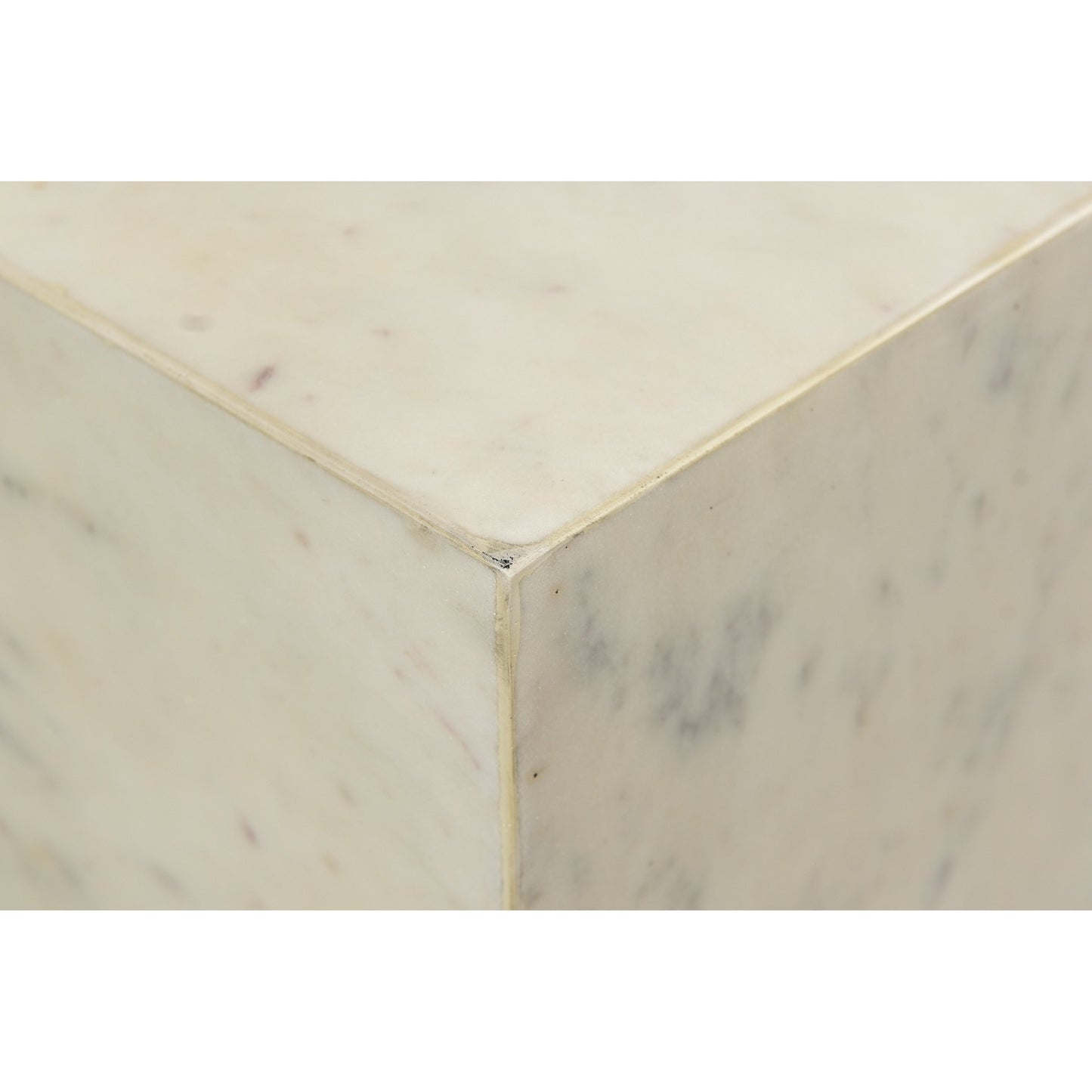 002 SI-1771771 | Closeup | Nash Table by Moe's Home Collection in white. Made from kailashpri white marble in a transitional style.