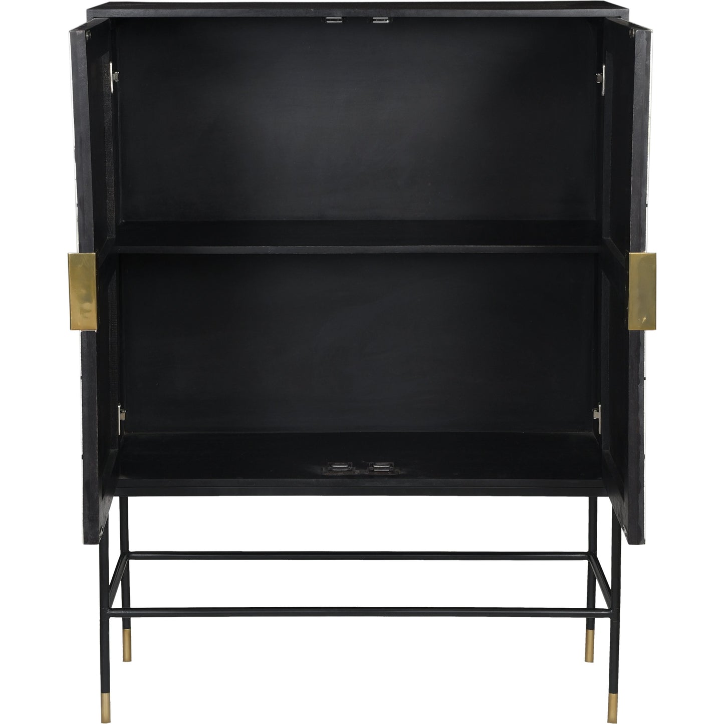 004 SI-2122068 | Additional Silo | Shaws Cabinet by Moe's Home Collection. Made from solid mango cabinet, bone veneer, iron base, mdf in a modern style.