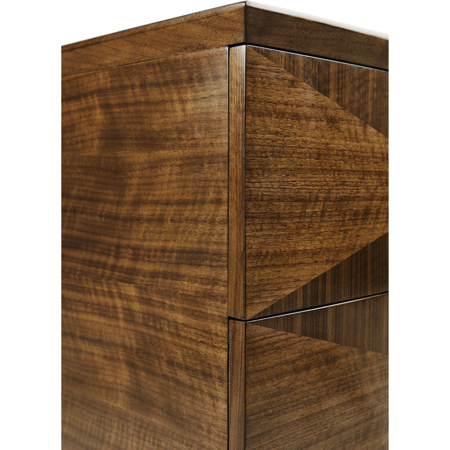 005 SI-1991097 | Additional Silo | Toulouse Bedside Chest by Jonathan Charles in walnut. Made from walnut quarter figured veneer in a modern style.