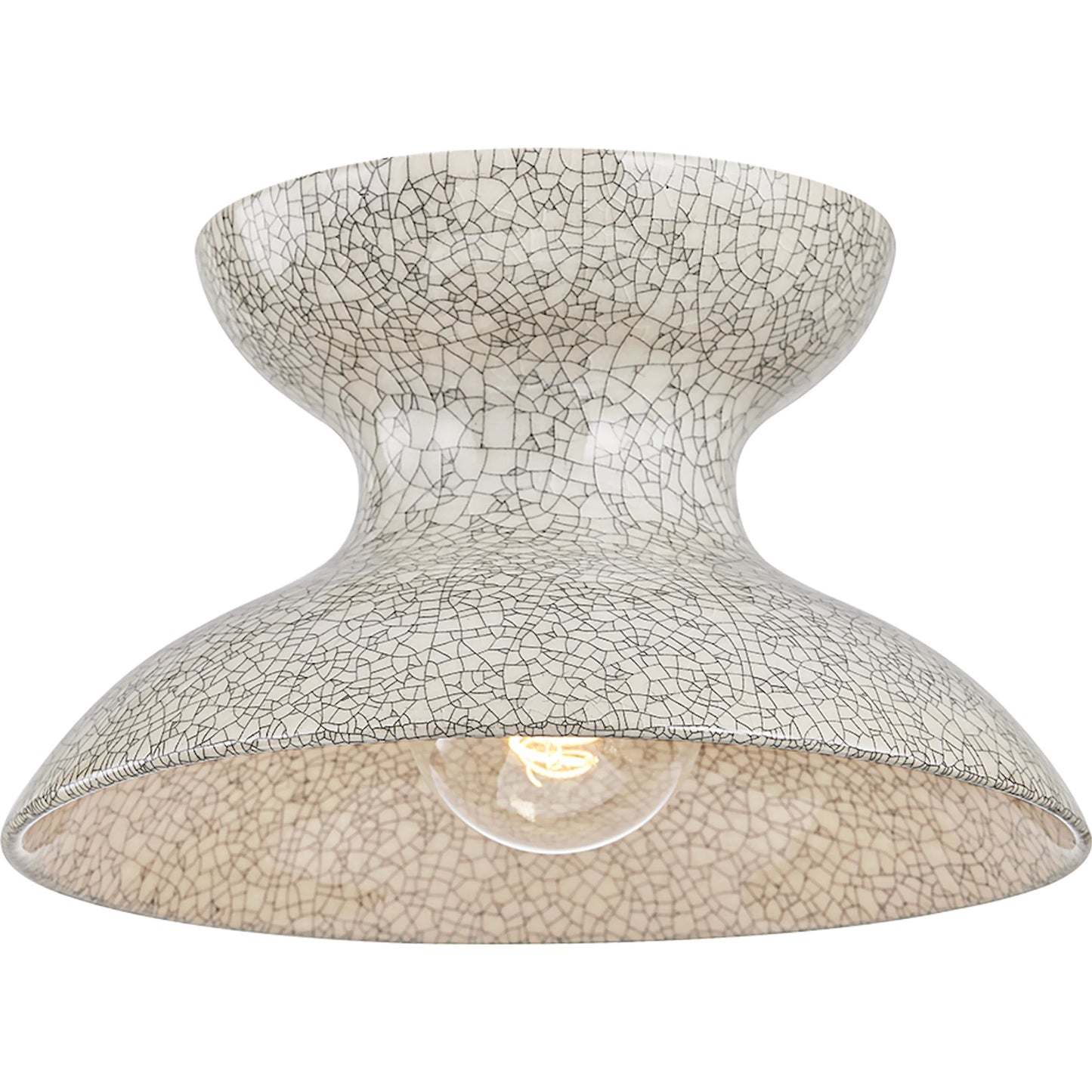 001 SI-2387200 | Primary Silo | Carina Flush Mount by Mitzi in aged brass, ceramic belgian crackle. Made from ceramic in a unique style.
