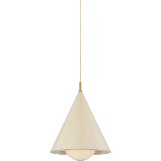 001 SI-2527935 | Primary Silo | Jolene Pendant by Mitzi in aged brass, textured bisque. Made from unique in a unique style.