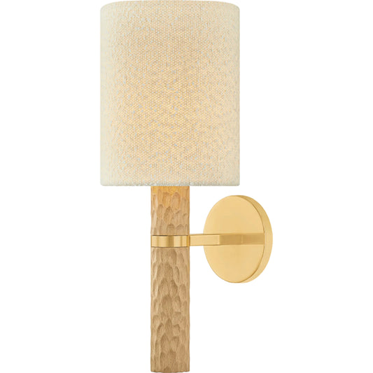 001 SI-2544225 | Primary Silo | Jones Wall Sconce by Mitzi in aged brass. Made from wood in a unique style.