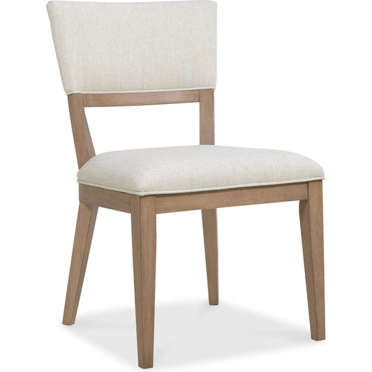 Sonnet Upholstered Side Chair by Hooker Furniture in beige and wren. Made from 92% polyester, 8% linen in a transitional style.