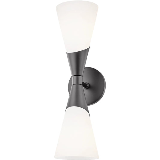 001 SR-782315 | Primary Silo | Parker Wall Sconce by Mitzi in black. Made from steel in a modern style.