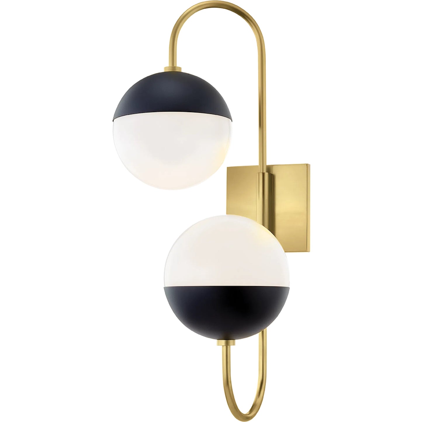 002 SR-763332 | Primary Silo | Renee Wall Sconce by Mitzi in aged brass black. Made from steel in a modern style.