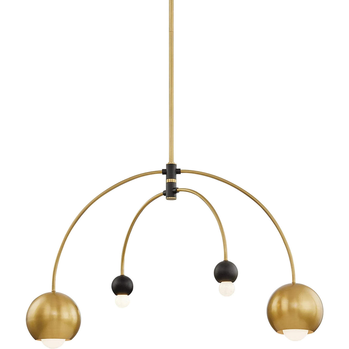 001 SR-763500 | Primary Silo | Willow Chandelier by Mitzi in aged brass black. Made from steel in a modern style.